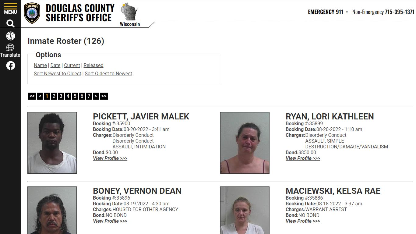 Inmate Roster - Current Inmates Booking Date Descending - Douglas ...